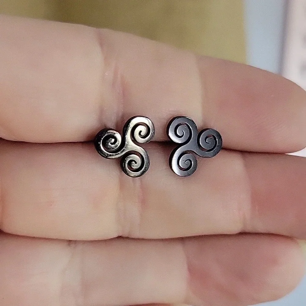 🔥LAST PAIR🔥 Celtic Triskele Stud Earrings, choice of color